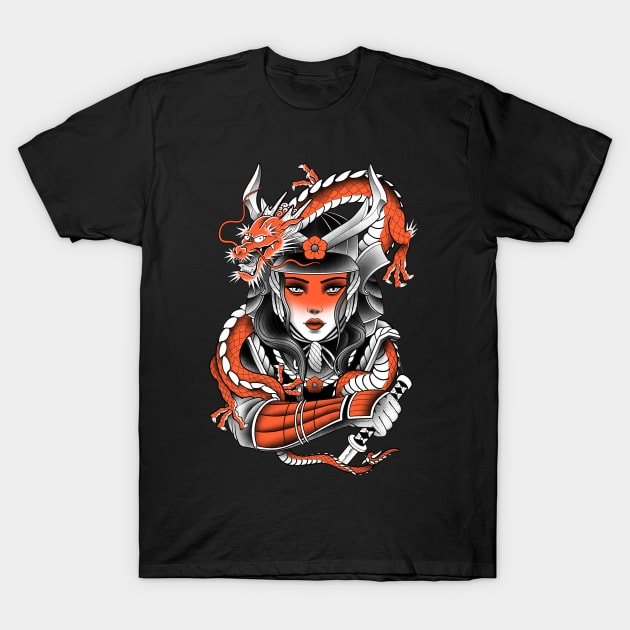 Dragon Girl T-Shirt by Jocoric